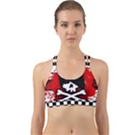 Emo Skull Back Web Sports Bra