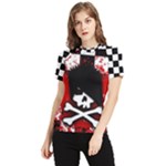 Emo Skull Women s Short Sleeve Rash Guard