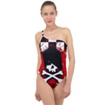 Emo Skull Classic One Shoulder Swimsuit