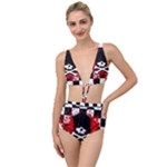 Emo Skull Tied Up Two Piece Swimsuit