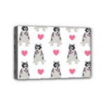Little Husky With Hearts Mini Canvas 6  x 4  (Stretched)