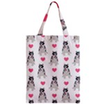 Little Husky With Hearts Zipper Classic Tote Bag