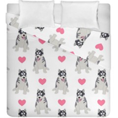 Little Husky With Hearts Duvet Cover Double Side (King Size) from ArtsNow.com