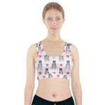 Little Husky With Hearts Sports Bra With Pocket