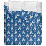 Little Husky With Hearts Duvet Cover Double Side (California King Size)