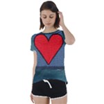ffffc0 Short Sleeve Foldover Tee