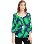 Space Odyssey  Chiffon Quarter Sleeve Blouse