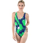 Space Odyssey  High Leg Strappy Swimsuit