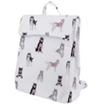 Husky Dogs With Sparkles Flap Top Backpack
