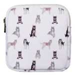 Husky Dogs With Sparkles Mini Square Pouch