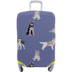 Husky Dogs With Sparkles Luggage Cover (Large) from ArtsNow.com