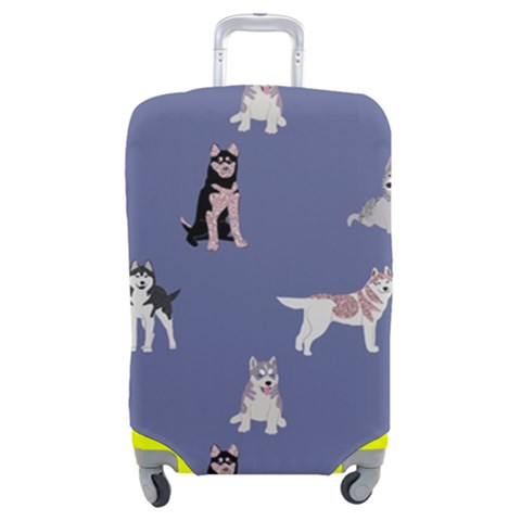 Husky Dogs With Sparkles Luggage Cover (Medium) from ArtsNow.com