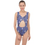 Husky Dogs With Sparkles Center Cut Out Swimsuit