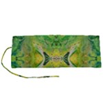 Green Repeats Roll Up Canvas Pencil Holder (S)
