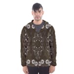 Folk flowers print Floral pattern Ethnic art Men s Hooded Windbreaker