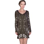 Folk flowers print Floral pattern Ethnic art Long Sleeve Nightdress