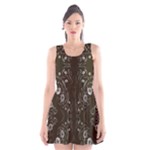 Folk flowers print Floral pattern Ethnic art Scoop Neck Skater Dress