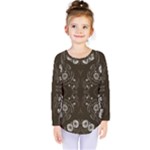 Folk flowers print Floral pattern Ethnic art Kids  Long Sleeve Tee