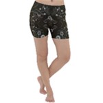 Folk flowers print Floral pattern Ethnic art Lightweight Velour Yoga Shorts