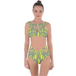 Folk flowers print Floral pattern Ethnic art Bandaged Up Bikini Set 