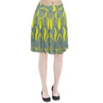 Folk flowers print Floral pattern Ethnic art Pleated Skirt