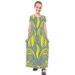 Folk flowers print Floral pattern Ethnic art Kids  Short Sleeve Maxi Dress