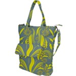 Folk flowers print Floral pattern Ethnic art Shoulder Tote Bag