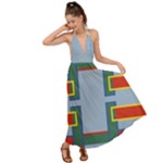Abstract pattern geometric backgrounds   Backless Maxi Beach Dress