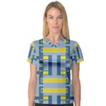 Abstract pattern geometric backgrounds   V-Neck Sport Mesh Tee