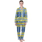 Abstract pattern geometric backgrounds   Satin Long Sleeve Pajamas Set