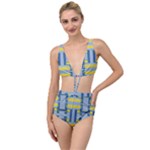 Abstract pattern geometric backgrounds   Tied Up Two Piece Swimsuit