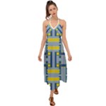 Abstract pattern geometric backgrounds   Halter Tie Back Dress 