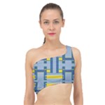 Abstract pattern geometric backgrounds   Spliced Up Bikini Top 