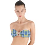 Abstract pattern geometric backgrounds   Twist Bandeau Bikini Top