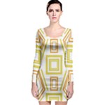 Abstract pattern geometric backgrounds   Long Sleeve Bodycon Dress
