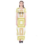 Abstract pattern geometric backgrounds   Short Sleeve Maxi Dress