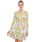 Abstract pattern geometric backgrounds   Long Sleeve Panel Dress