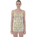 Abstract pattern geometric backgrounds   Tie Front Two Piece Tankini