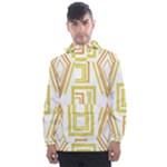 Abstract pattern geometric backgrounds   Men s Front Pocket Pullover Windbreaker