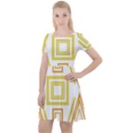 Abstract pattern geometric backgrounds   Cap Sleeve Velour Dress 