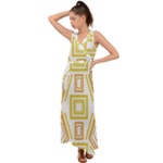 Abstract pattern geometric backgrounds   V-Neck Chiffon Maxi Dress