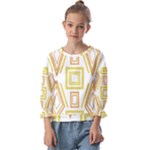 Abstract pattern geometric backgrounds   Kids  Cuff Sleeve Top
