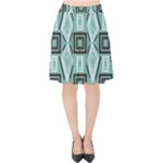 Abstract geometric design   geometric fantasy   Velvet High Waist Skirt