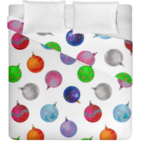Christmas Balls Duvet Cover Double Side (King Size) from ArtsNow.com