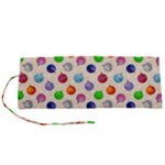 Christmas Balls Roll Up Canvas Pencil Holder (S)