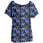 Blue Tigers Women s Oversized Tee