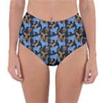 Blue Tigers Reversible High-Waist Bikini Bottoms