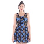 Blue Tigers Scoop Neck Skater Dress