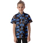 Blue Tigers Kids  Short Sleeve Shirt