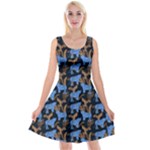 Blue Tigers Reversible Velvet Sleeveless Dress